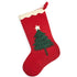 Hand Felted Wool Christmas Stocking - Tree Red Arcadia Home - ARCADIA HOME